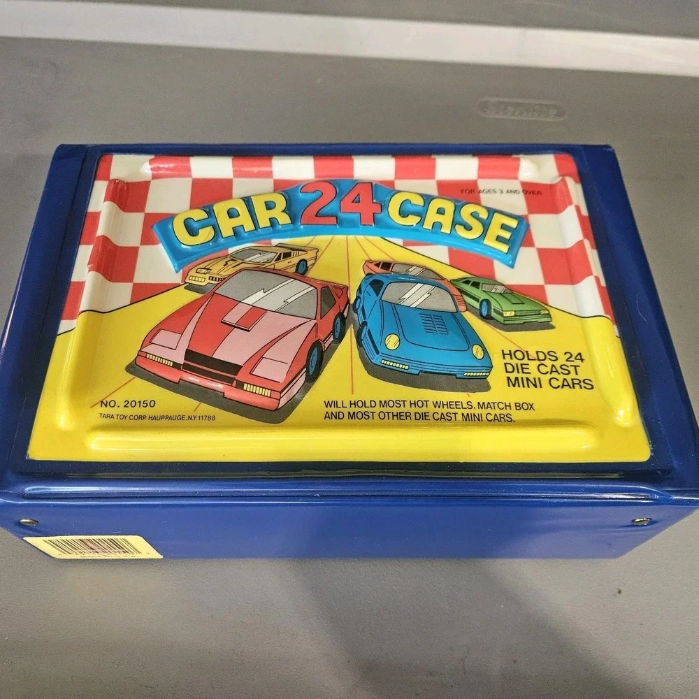 Vtg Tara Toy 3D 24 Car Carry Case #20150 80s w/ Trays